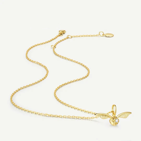 Colar Harry Potte x Pomo de Ouro em Prata