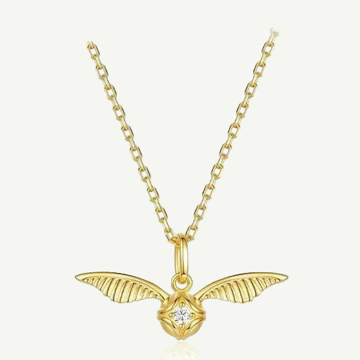 Colar Harry Potte x Pomo de Ouro em Prata